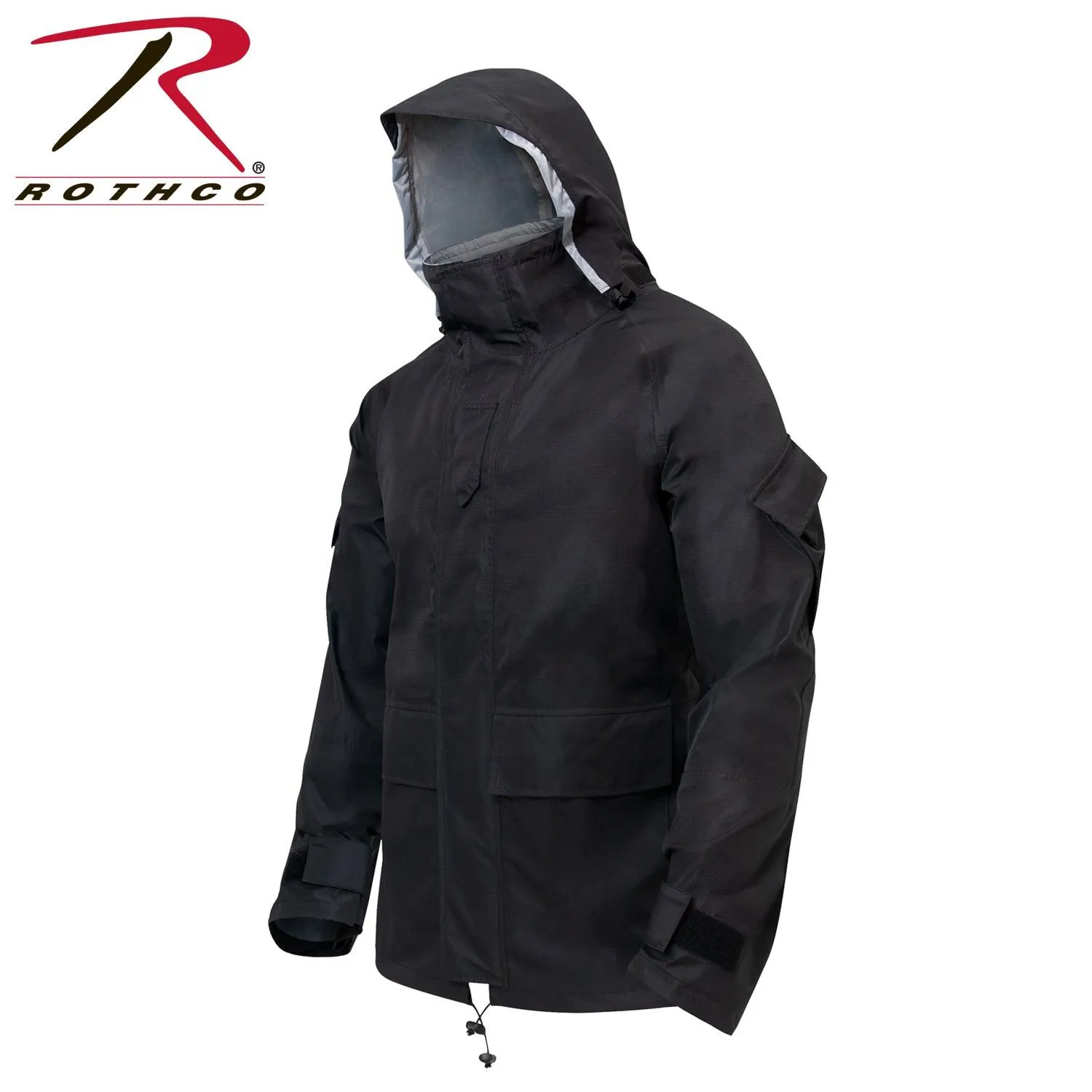 Hard Shell Waterproof Jacket - Black