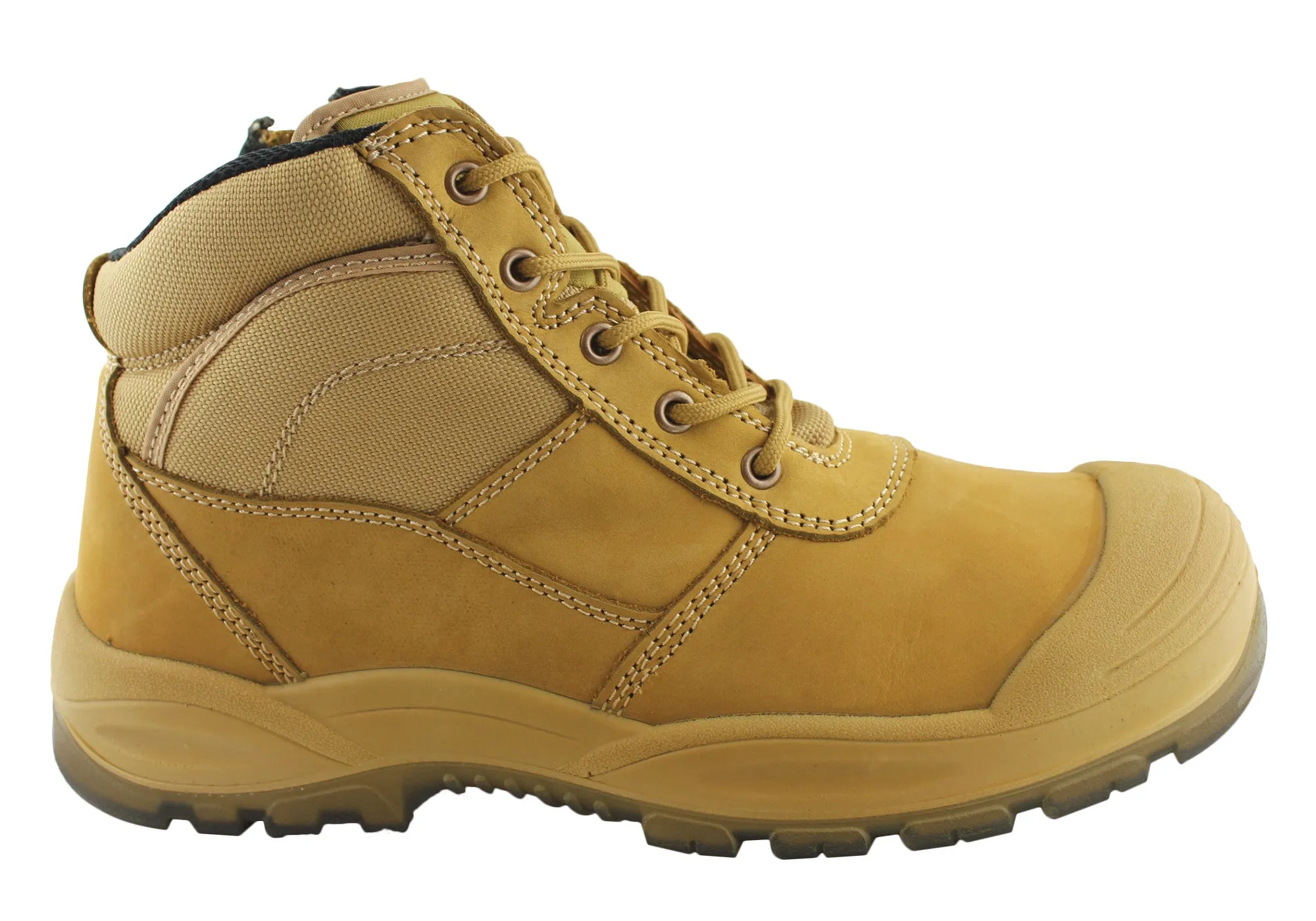 Hard Yakka Mens Utility Steel Toe Safety Side Zip Boots