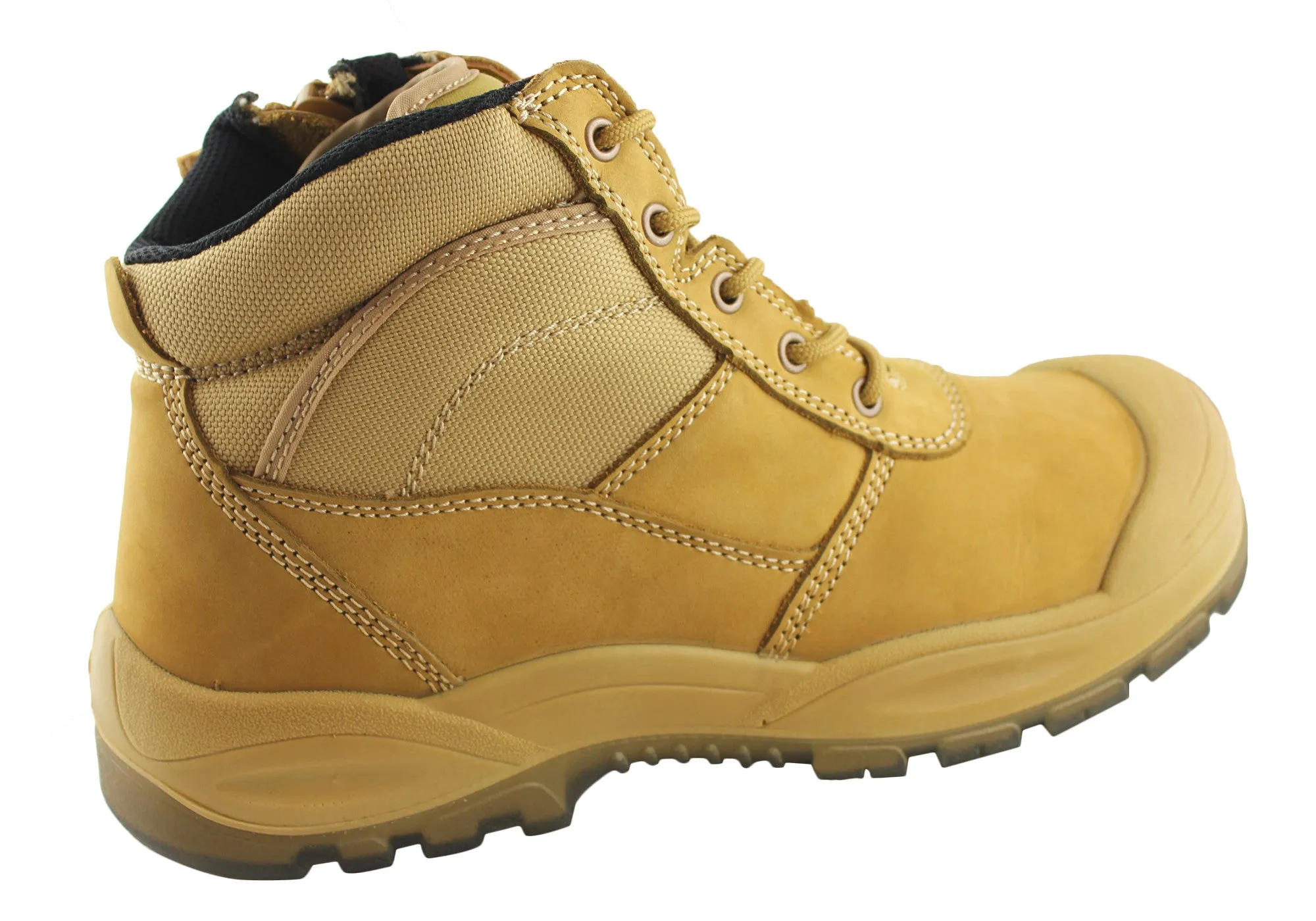 Hard Yakka Mens Utility Steel Toe Safety Side Zip Boots