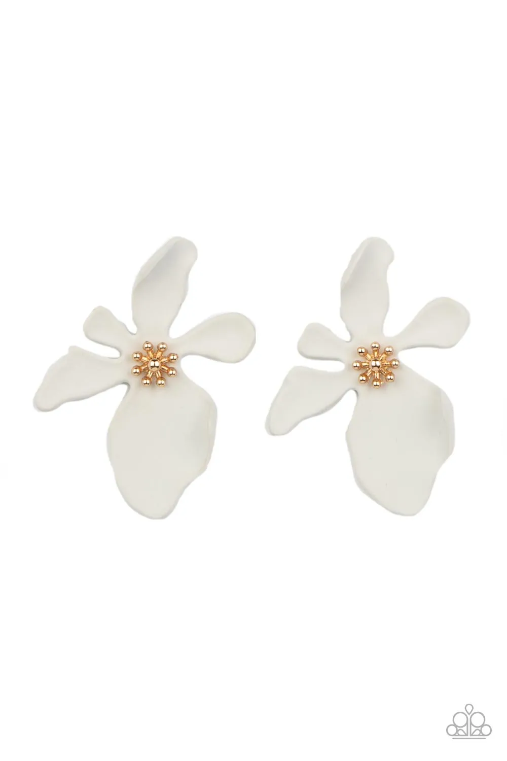 Hawaiian Heiress - White Post Earring: Tropical-inspired White Post Earring from Hawaii