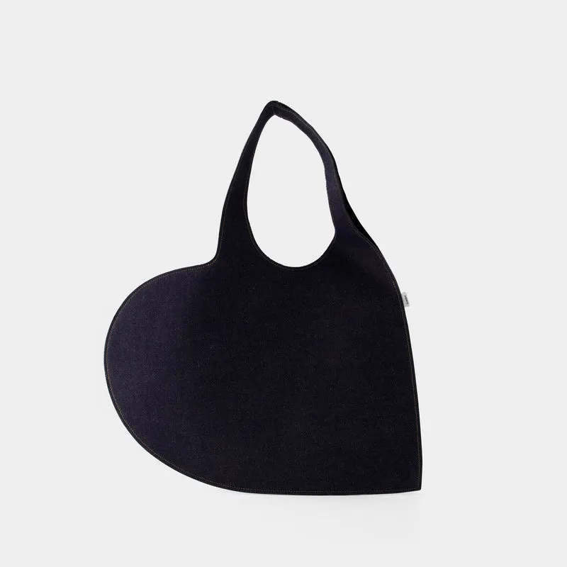 Heart Tote Bag - Coperni - Cotton - Blue