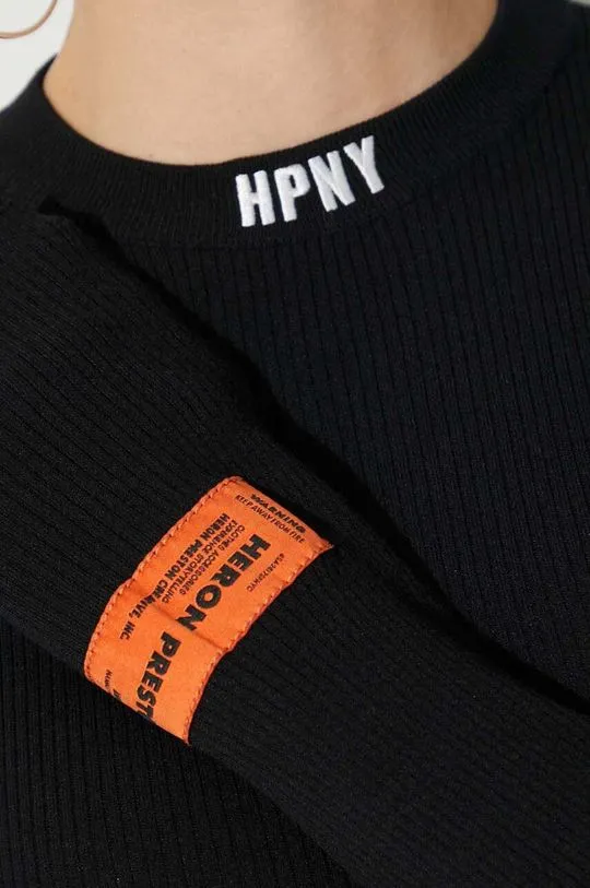 Heron Preston bodysuit Hpny Emb Ls Knit Body women's black color HWHP001C99KNI0021001