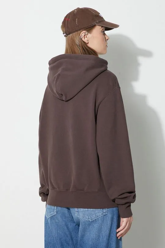 Heron Preston cotton sweatshirt Heron Censored Hoodie women's brown color HWBB024F23JER0036037