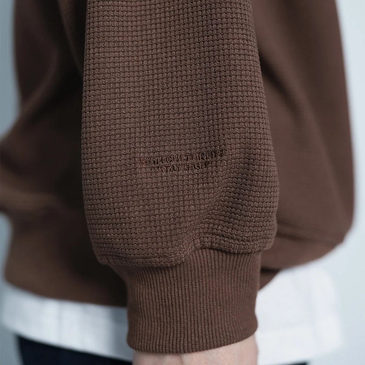 High Cultured Pocket Waffle Sweater - 246