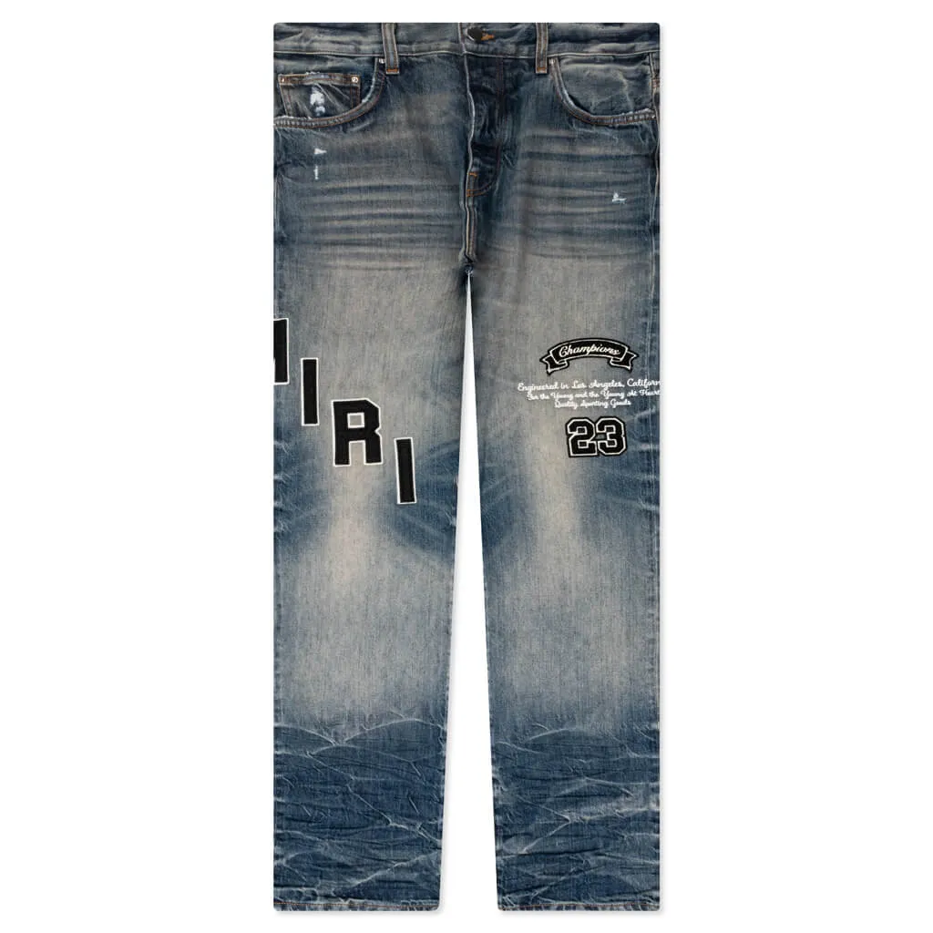 Hockey Logo Straight Jean - Vintage Logo