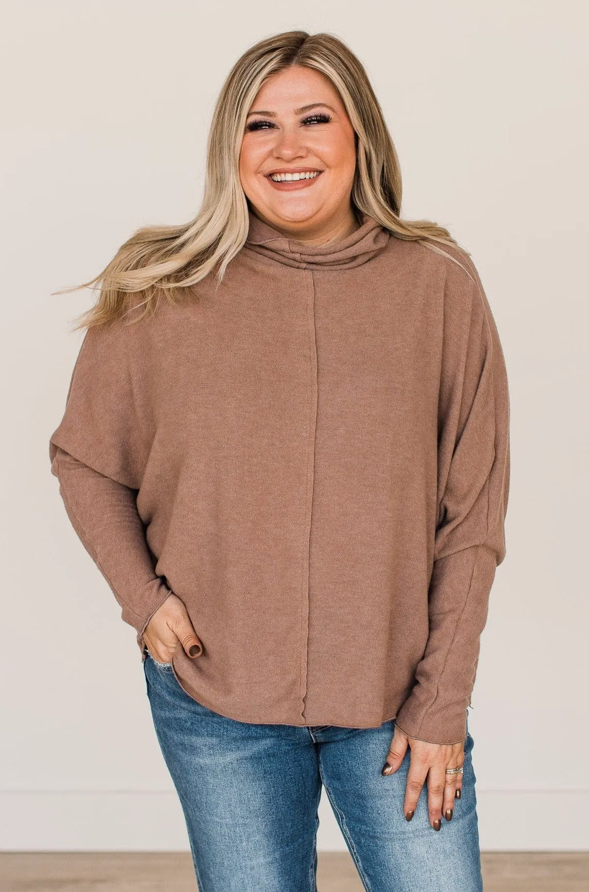 Hopes Turtle Neck Top- Mocha