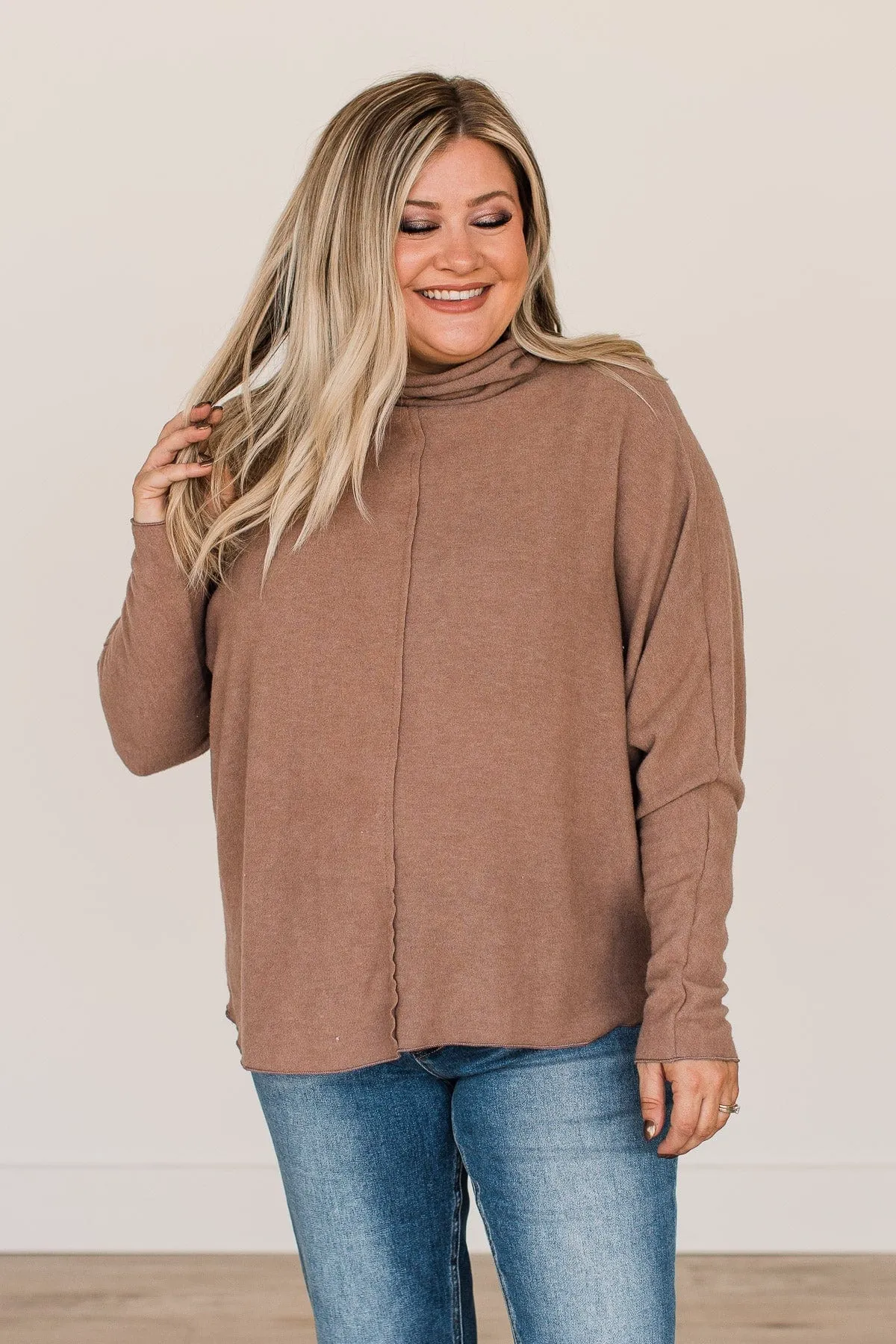 Hopes Turtle Neck Top- Mocha