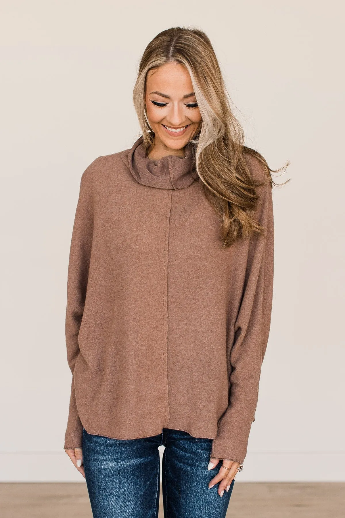 Hopes Turtle Neck Top- Mocha