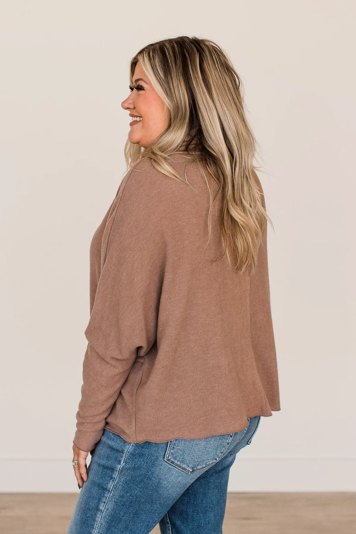 Hopes Turtle Neck Top- Mocha