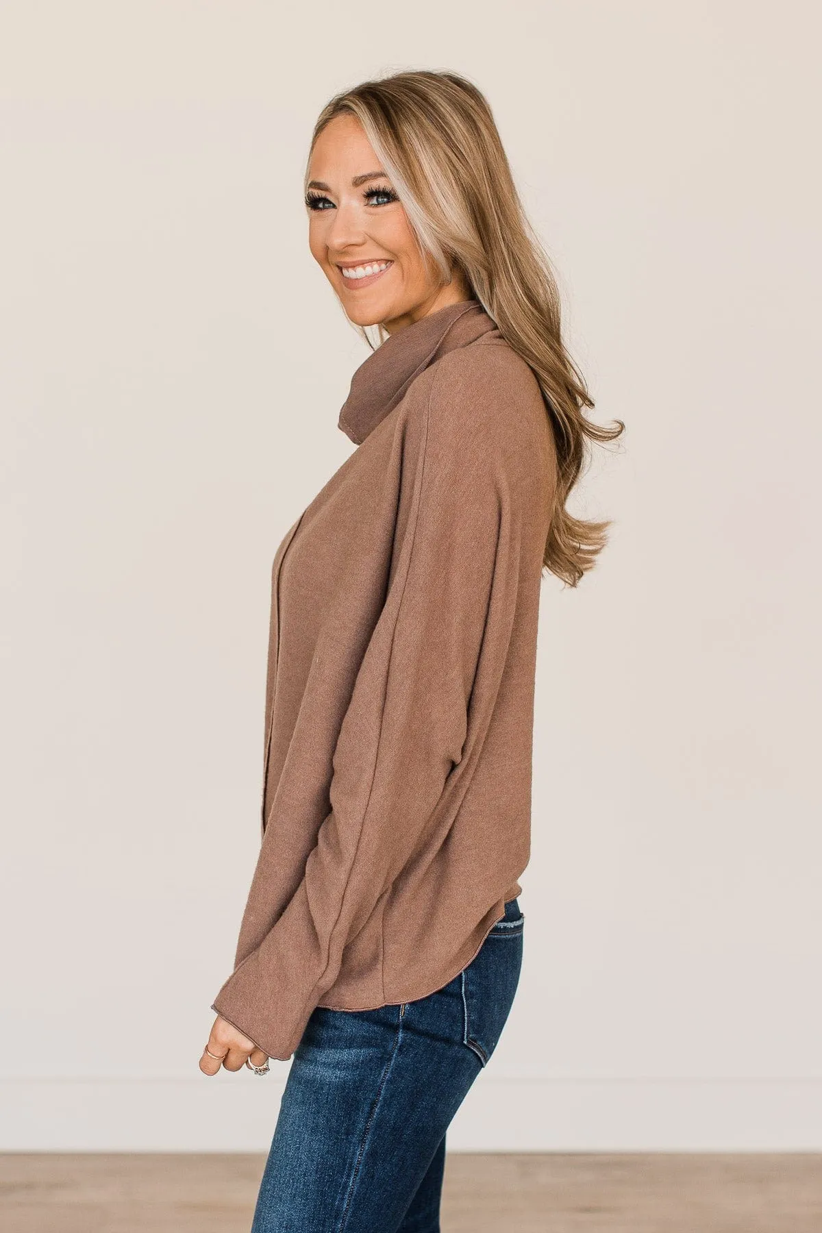 Hopes Turtle Neck Top- Mocha