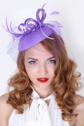 Juliet Felt Fascinator - Lilac