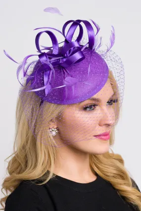 Juliet Felt Fascinator - Purple