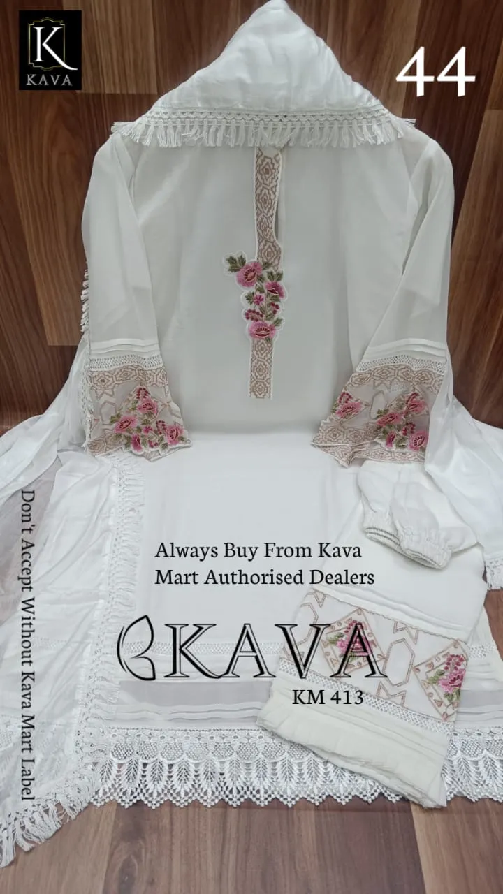 Kava Mart Pakistani Stitched Suit for Women - KAVA001SS