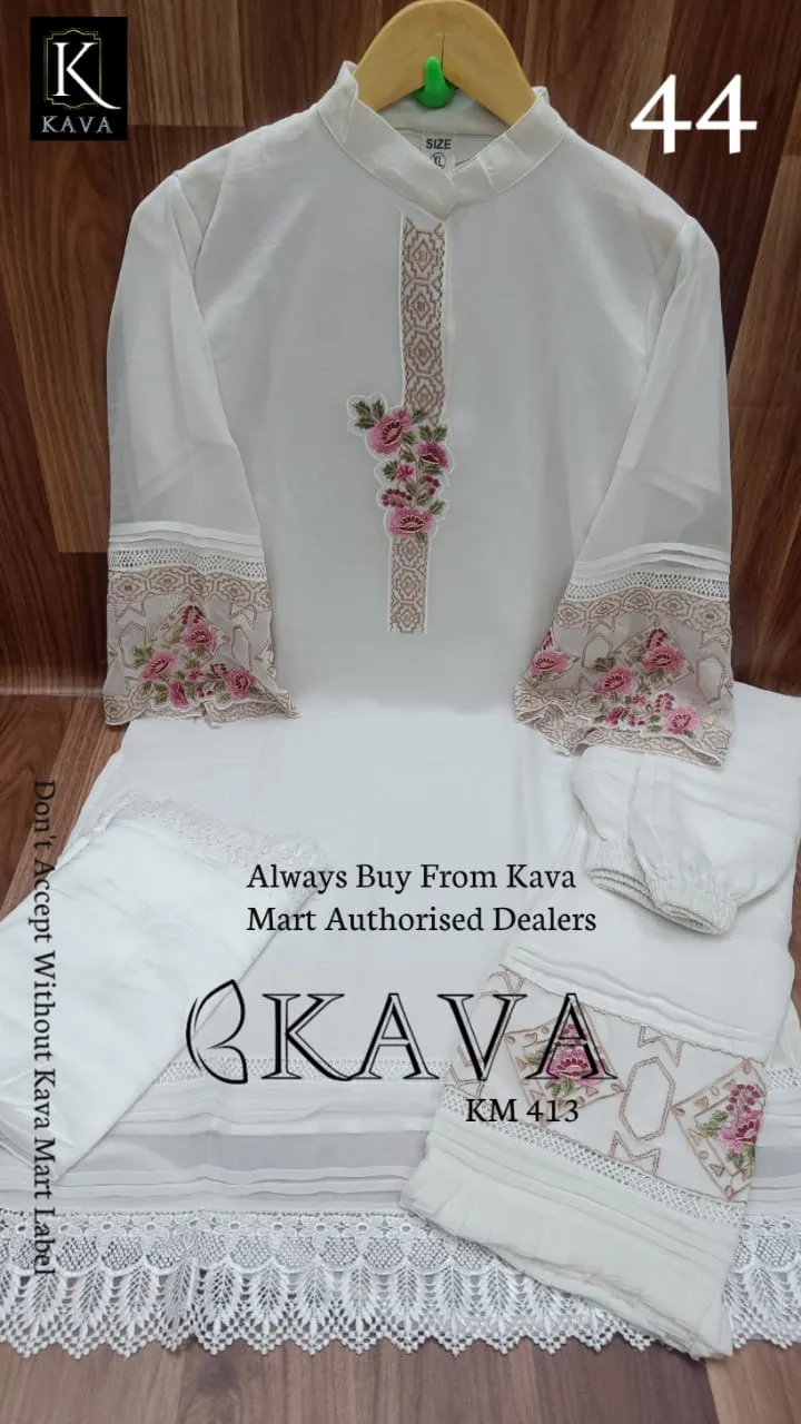 Kava Mart Pakistani Stitched Suit for Women - KAVA001SS