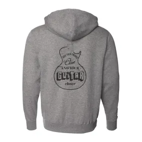 Keep Your Guitar Closer Zip-Up Hoodie (Unisex)