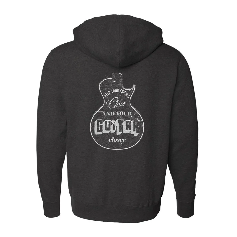 Keep Your Guitar Closer Zip-Up Hoodie (Unisex)