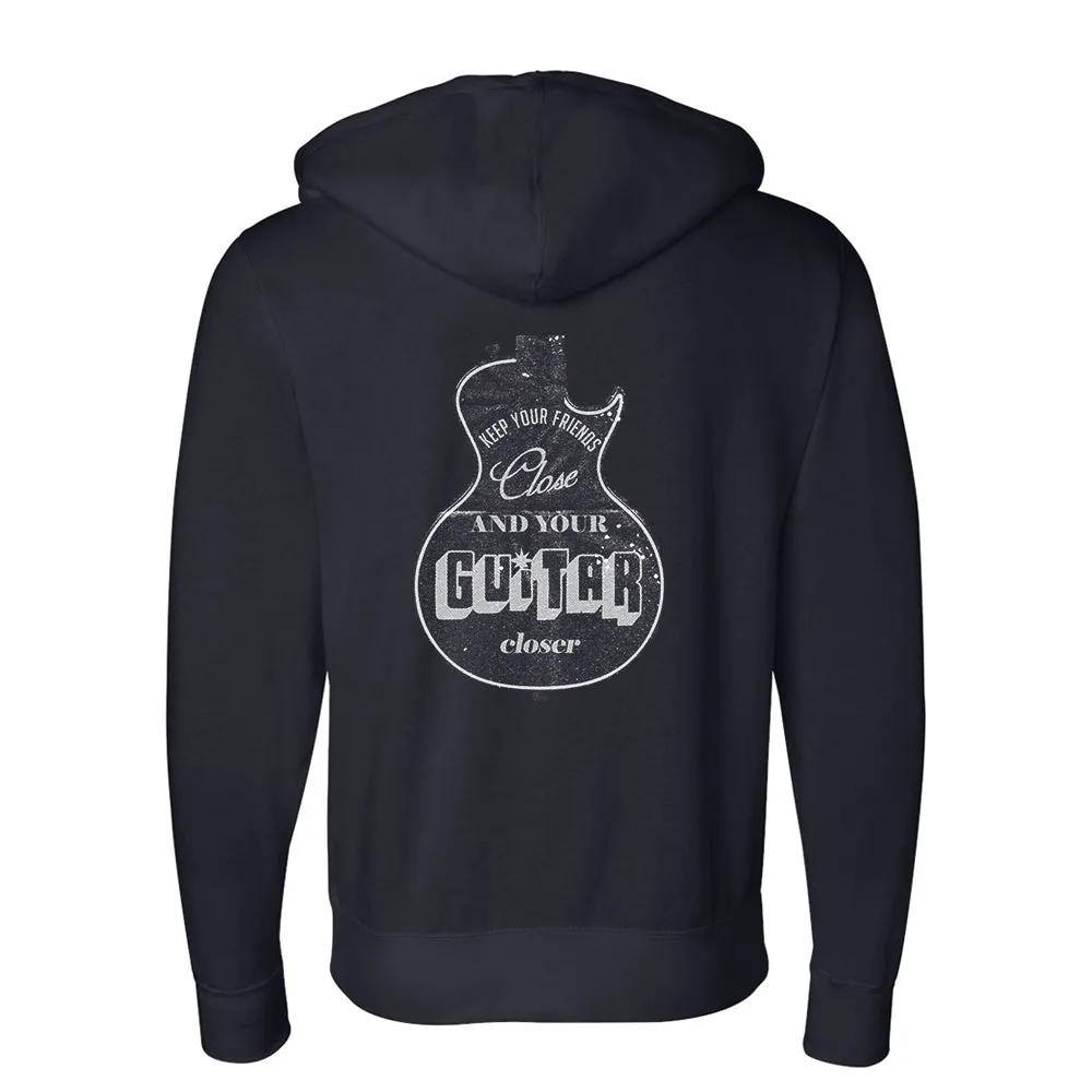 Keep Your Guitar Closer Zip-Up Hoodie (Unisex)