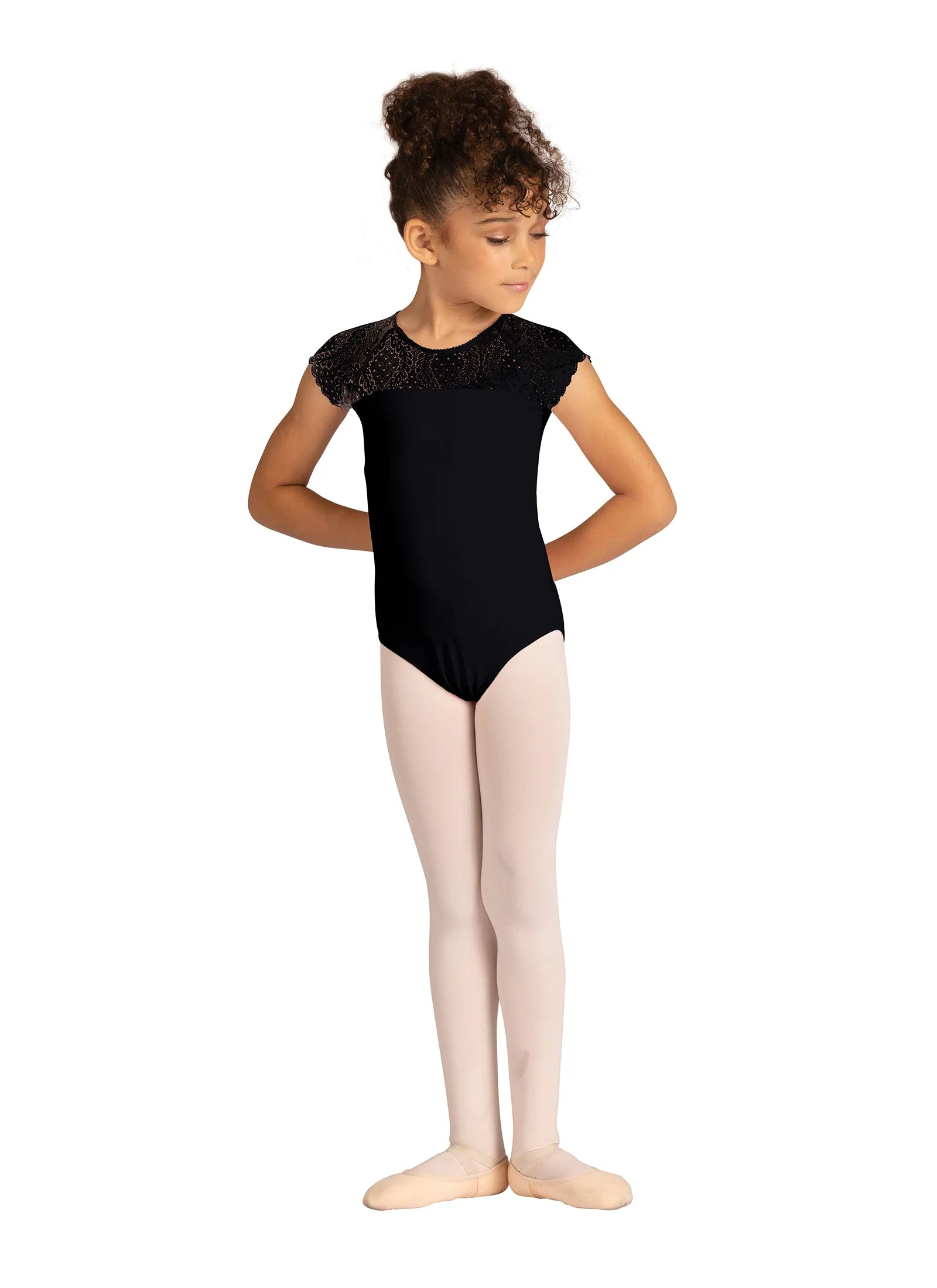 Kids Audra Cap Sleeve Dance Leotard