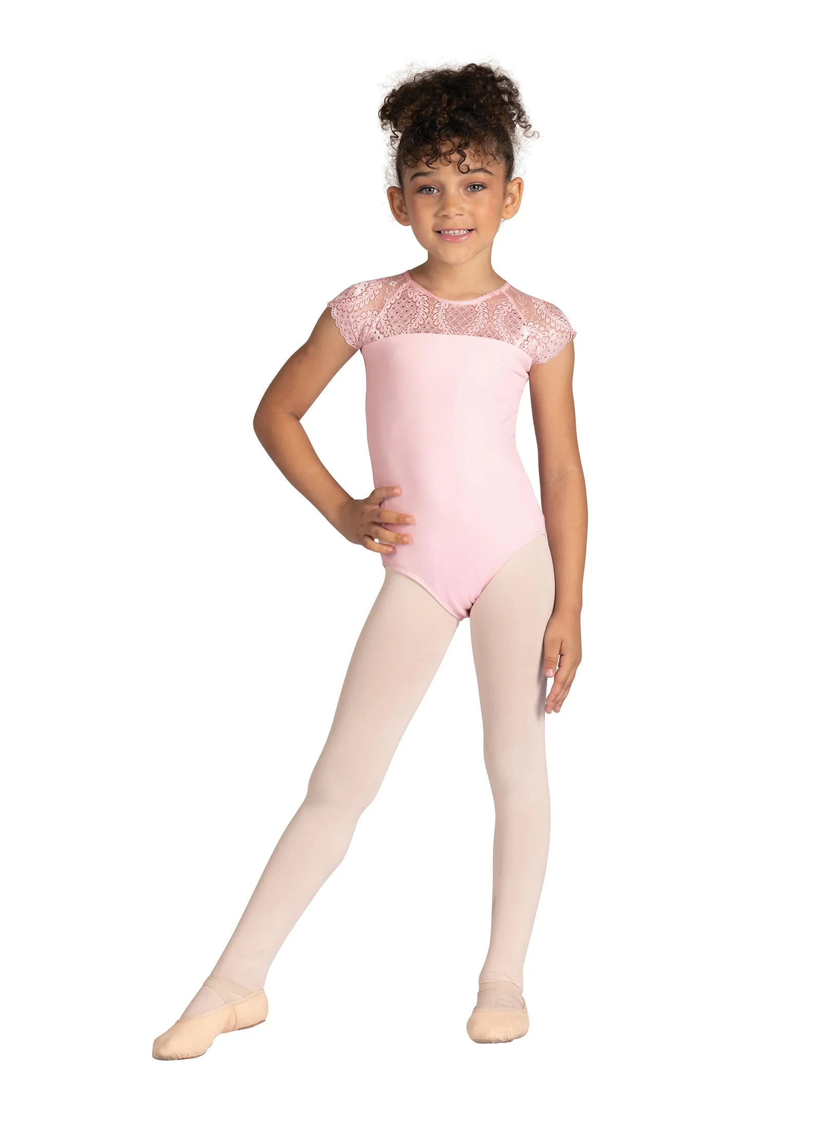 Kids Audra Cap Sleeve Dance Leotard