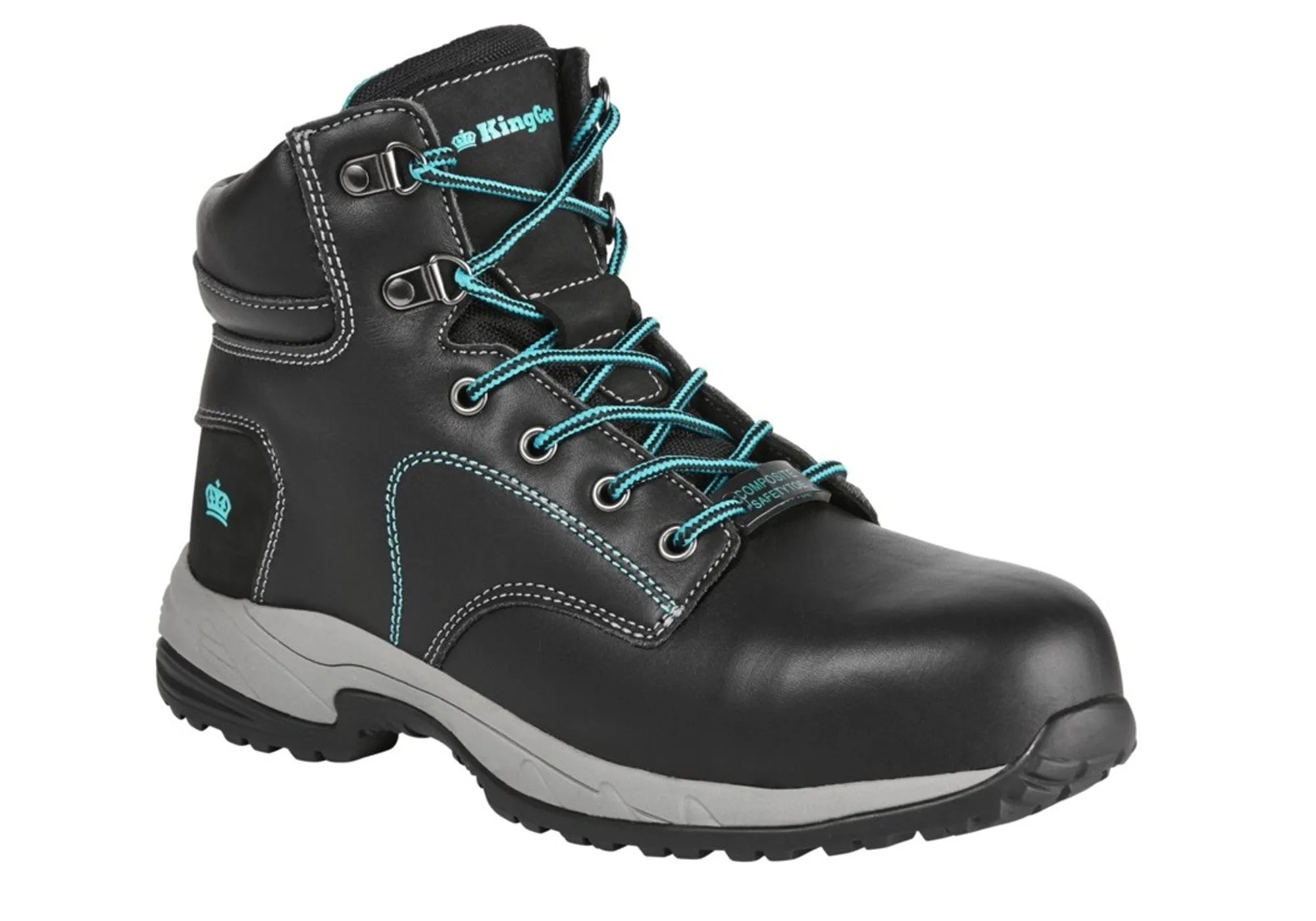 King Gee Womens Tradie Zip Black Work Boots