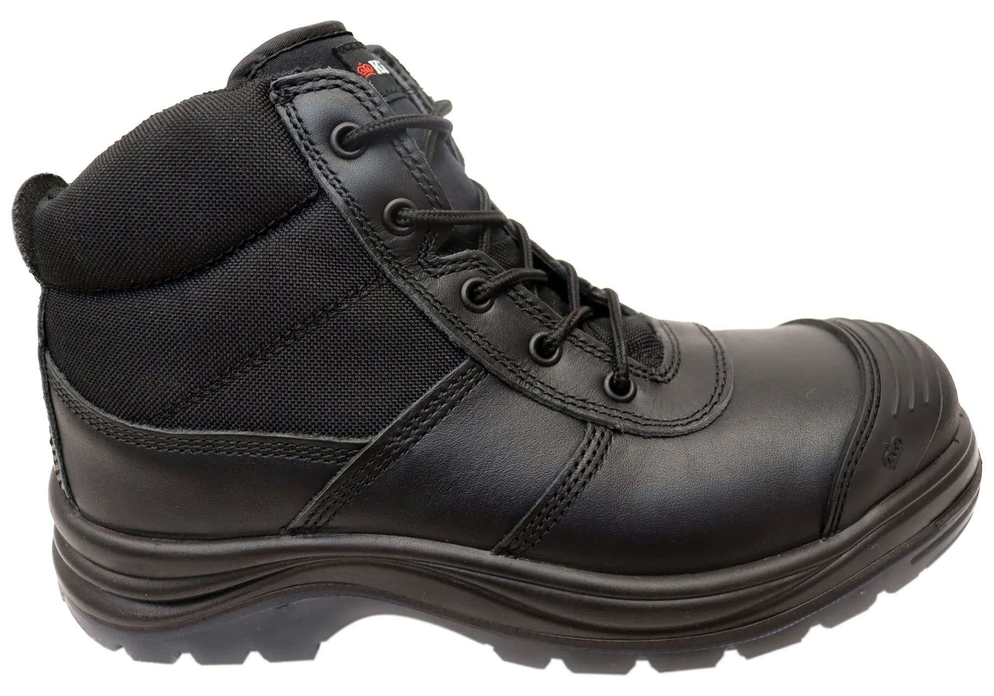 KingGee Tradie Boot Mens Steel Toe Cap Black Work Boots