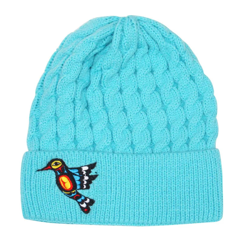 Knitted beanie | Hummingbird pattern by Francis Dick