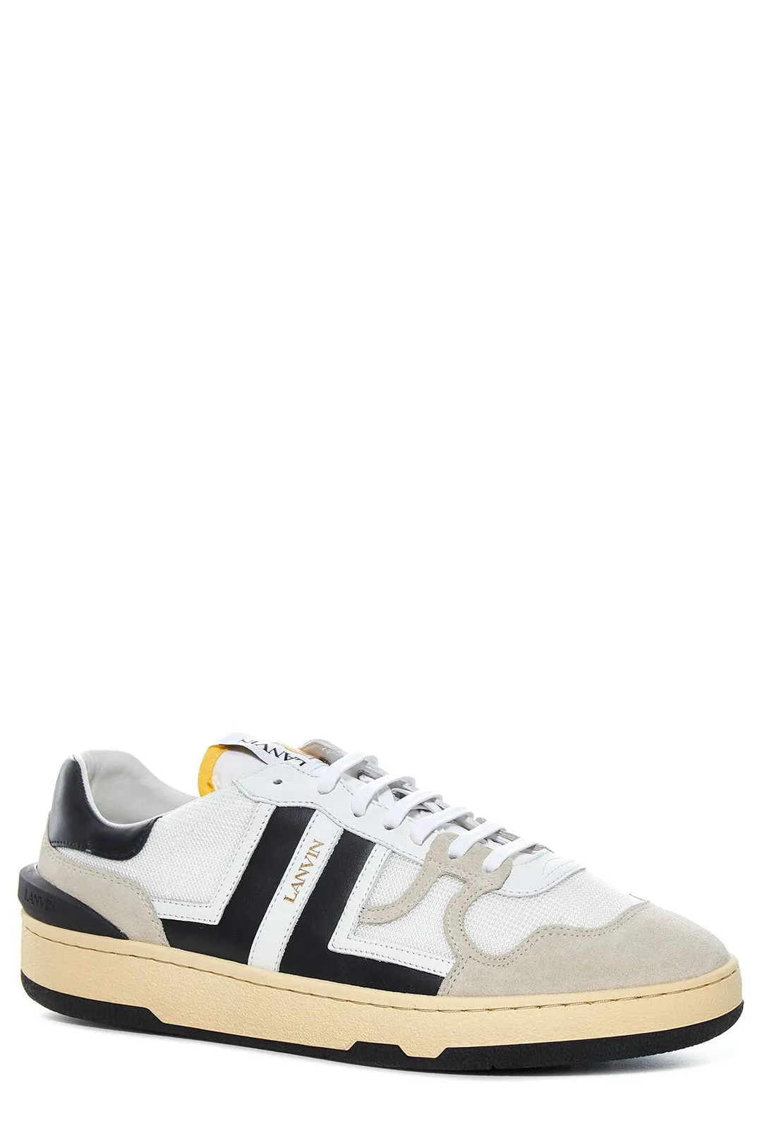 Lanvin Lace-Up Sneakers, Panelled Design | Shop Now