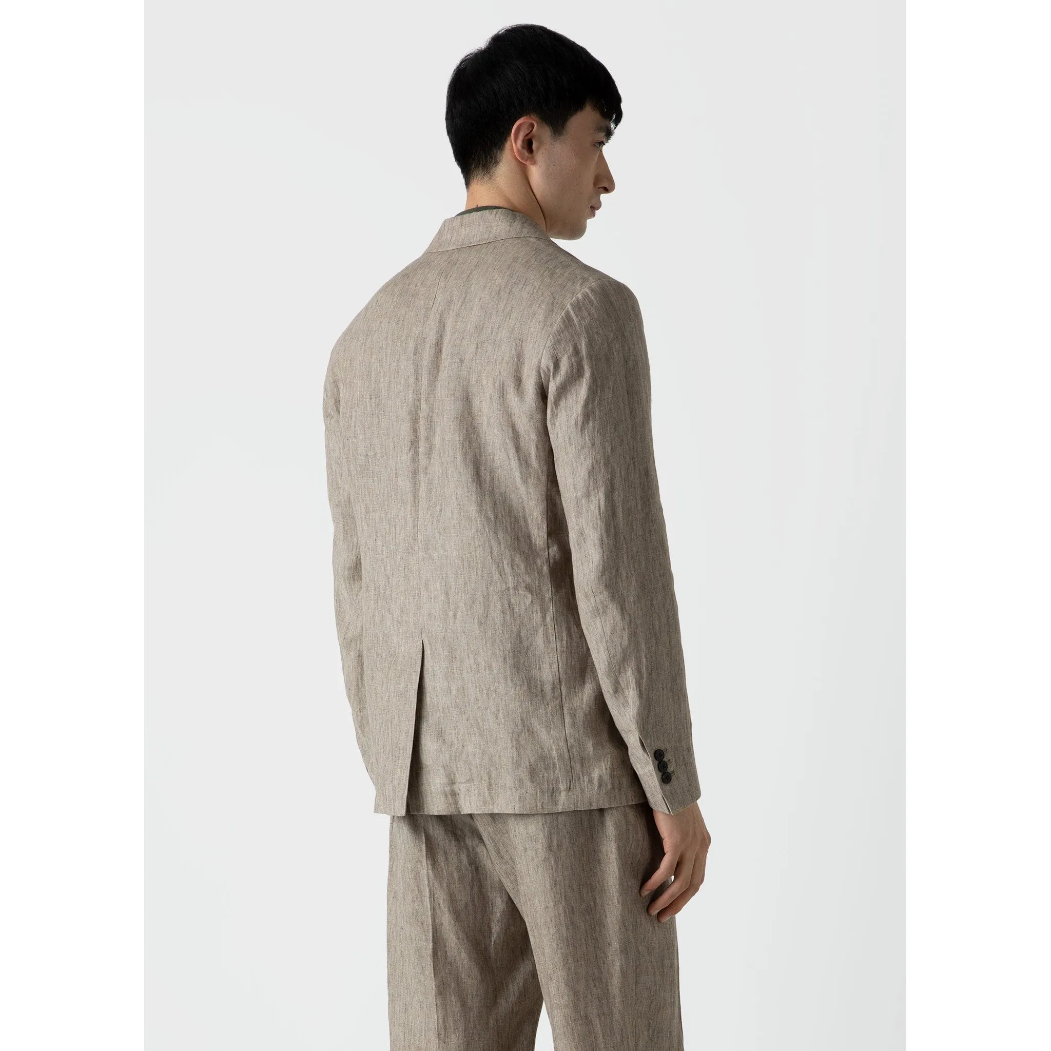 Linen Blazer | Men | Dark Stone