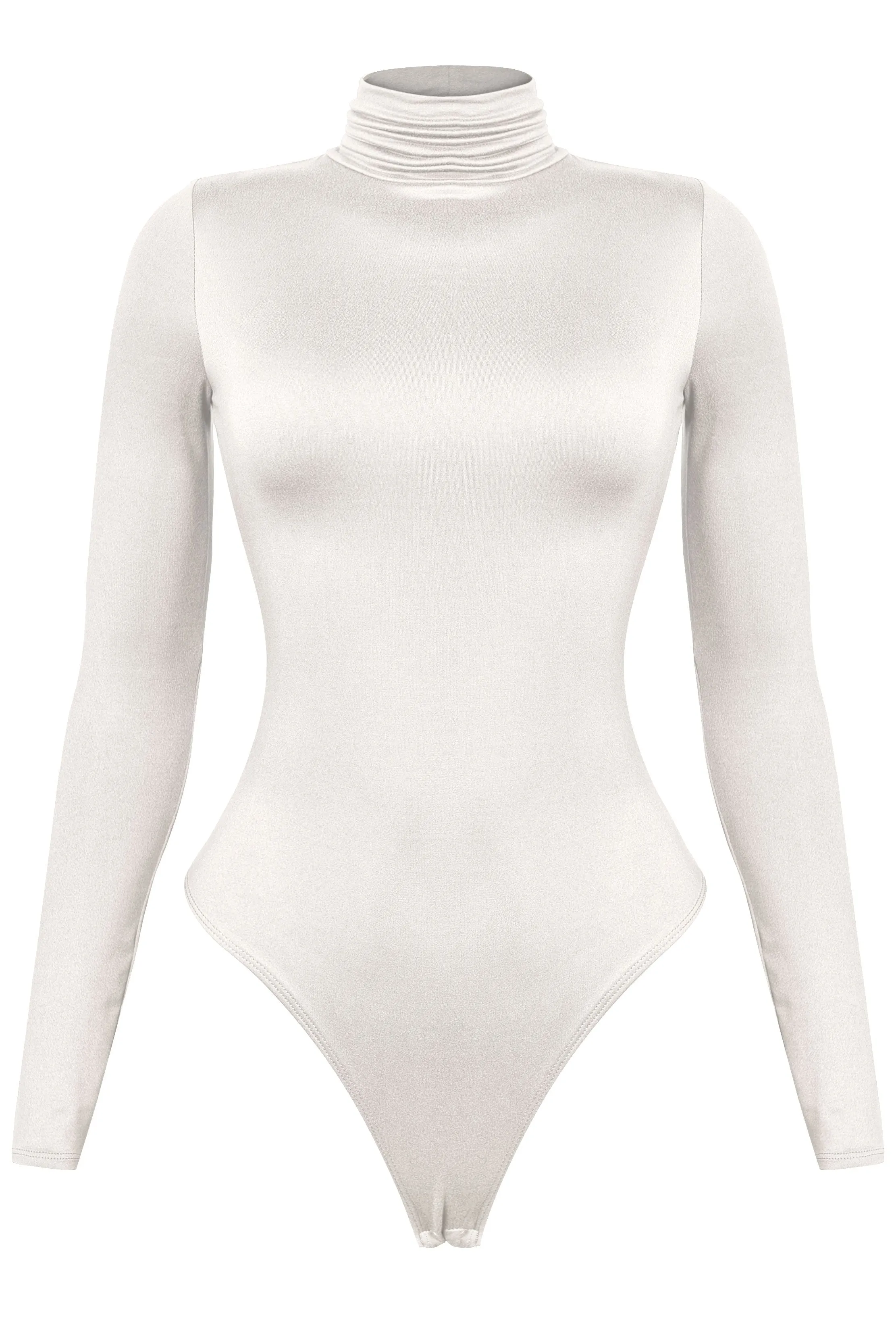 Long Sleeve Off White Turtleneck Bodysuit