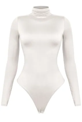 Long Sleeve Off White Turtleneck Bodysuit