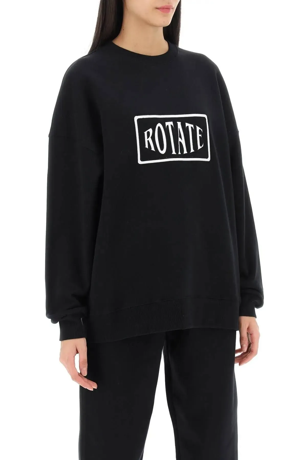 Long Sleeves Plain Cotton Logo | Crew Neck Street Style Rotate