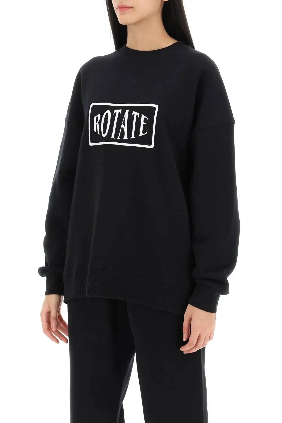 Long Sleeves Plain Cotton Logo | Crew Neck Street Style Rotate