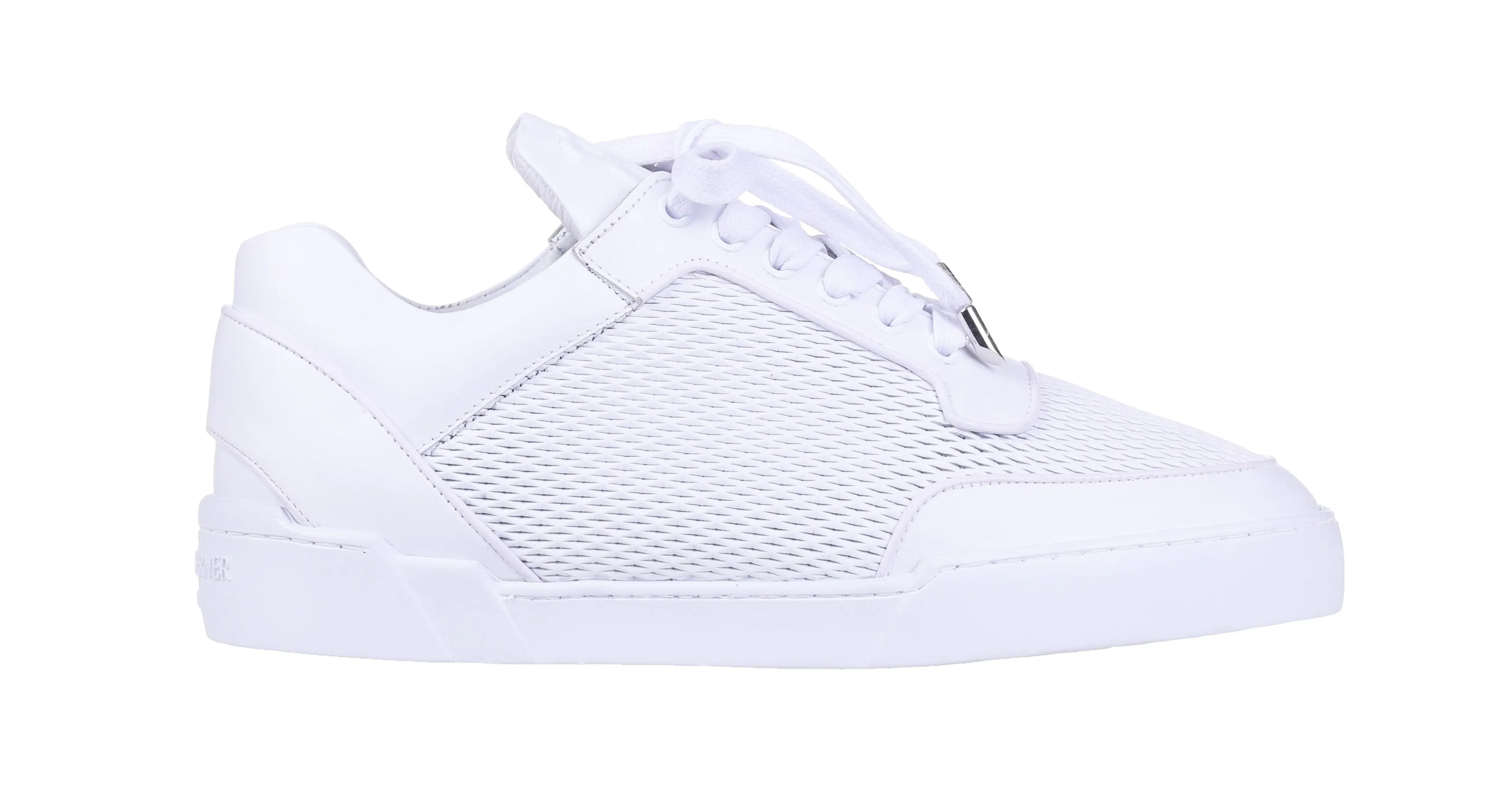 Low-Top White Leather Sneakers