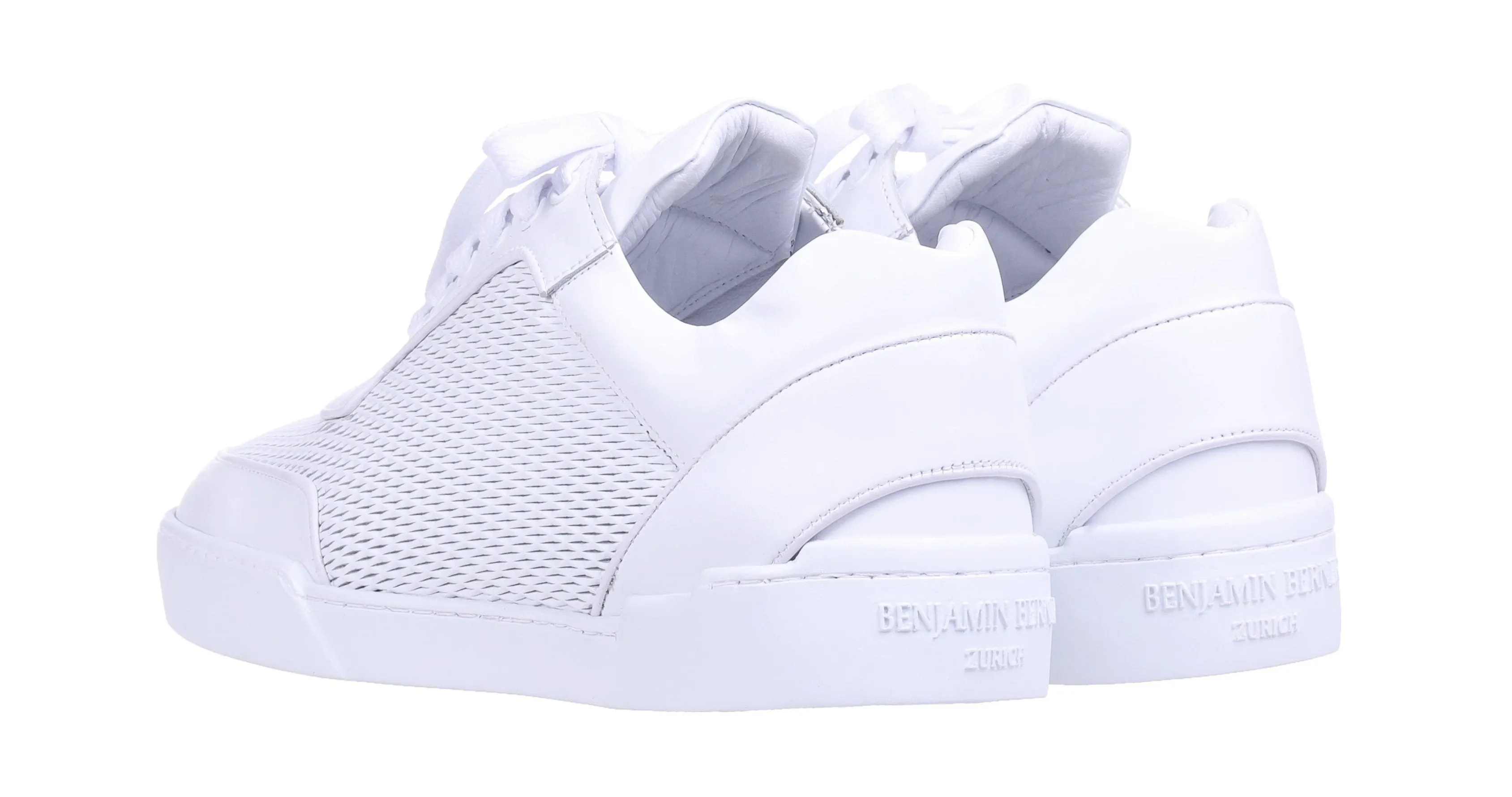 Low-Top White Leather Sneakers