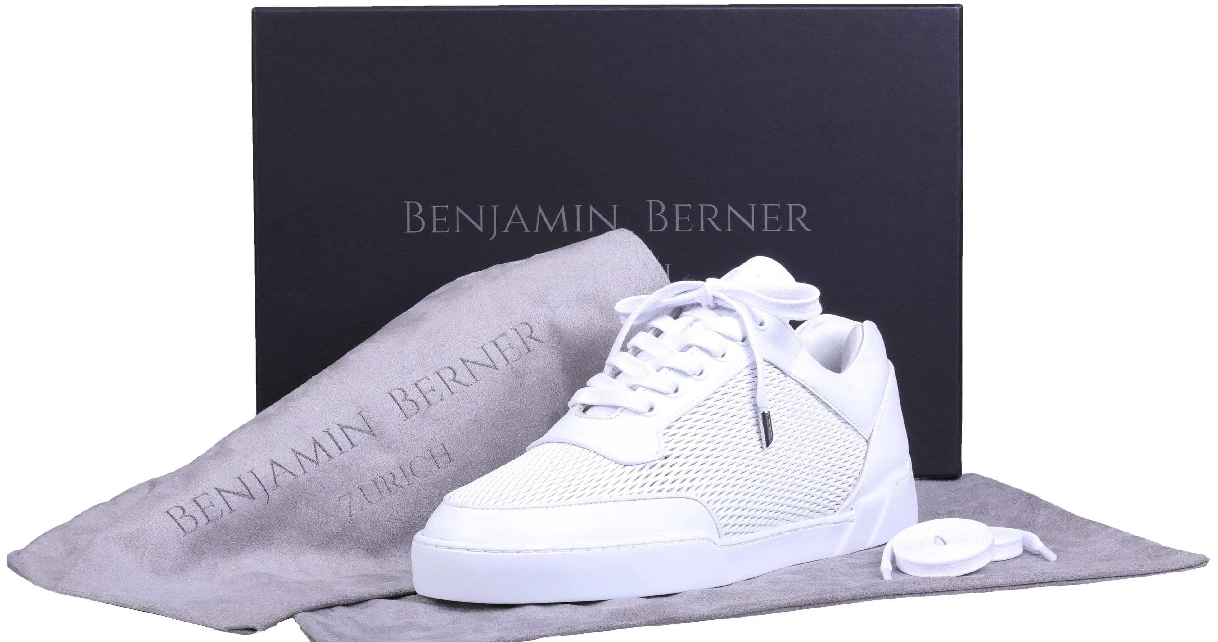 Low-Top White Leather Sneakers