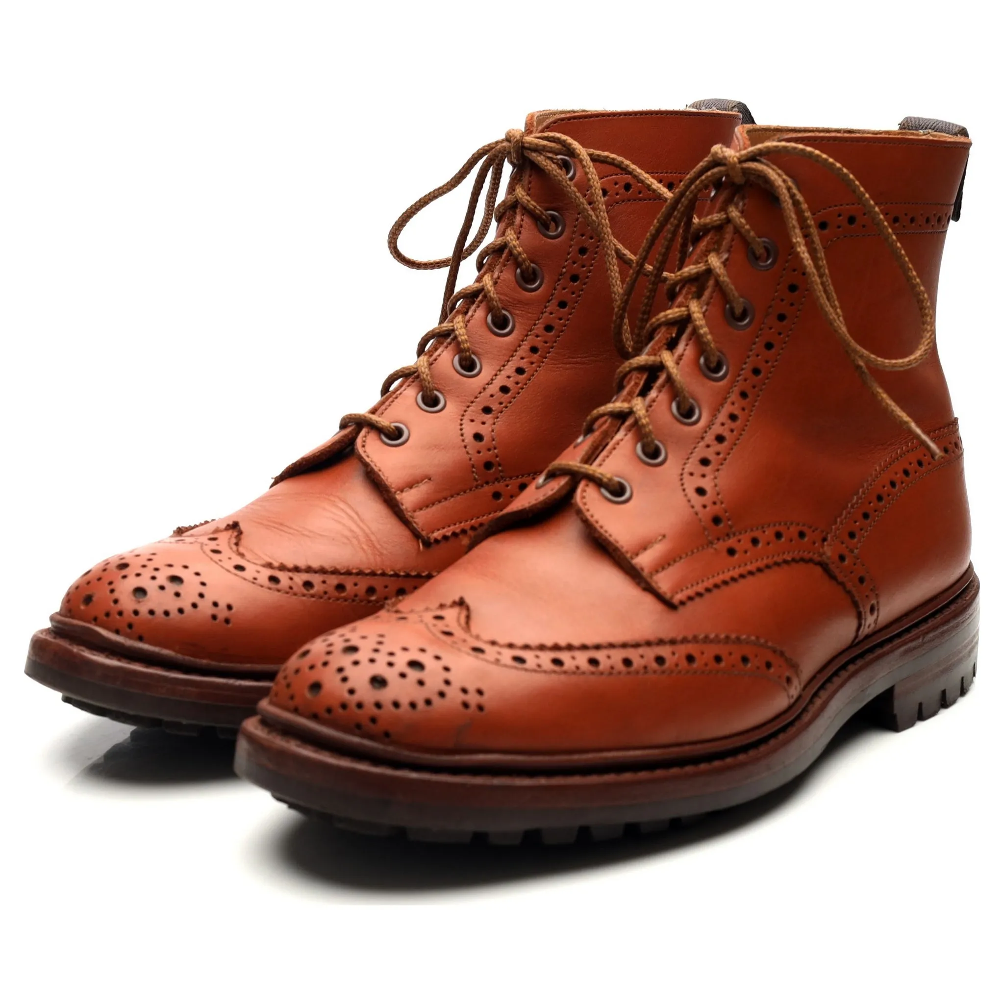 'Malton' Tan Brown Leather Boots UK 9