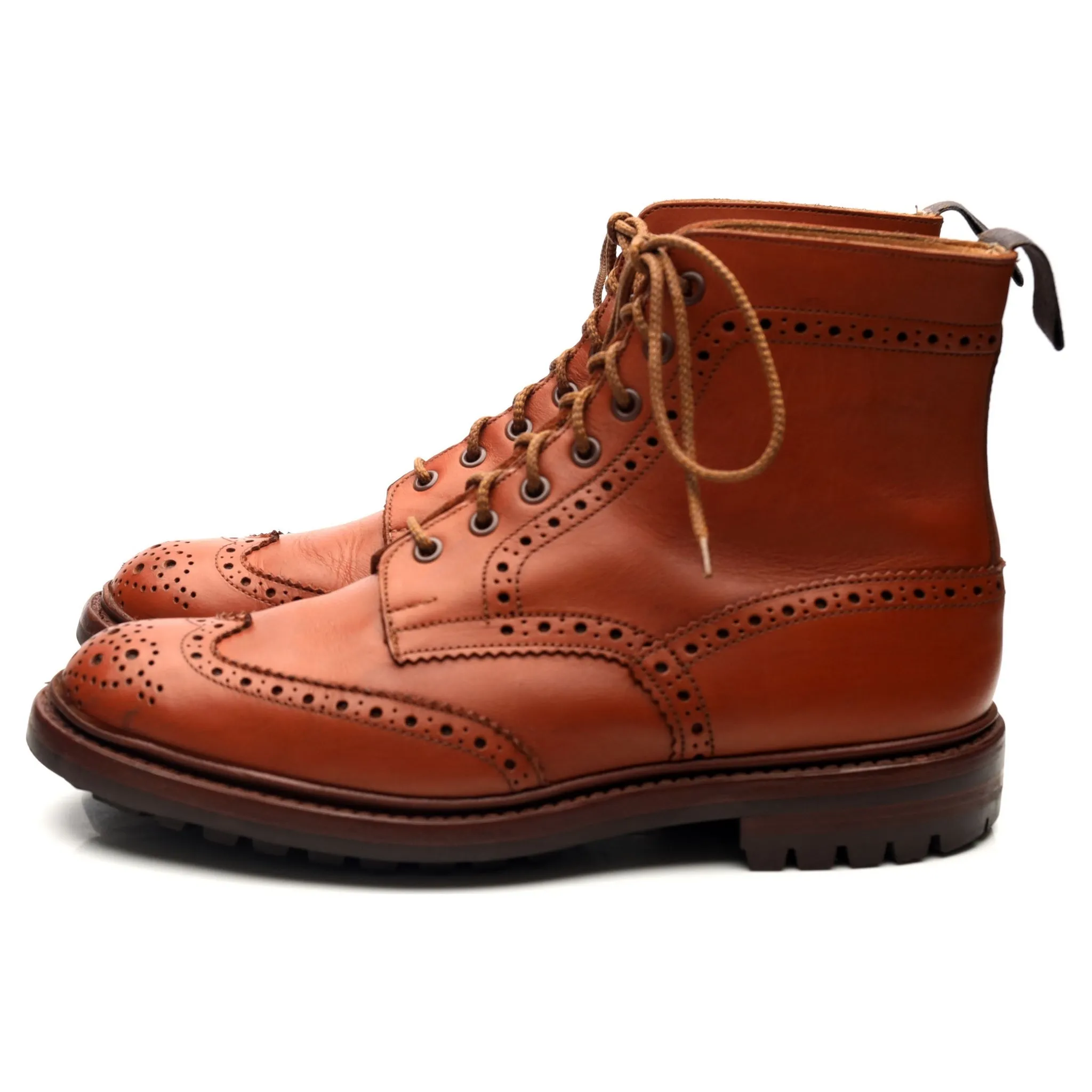 'Malton' Tan Brown Leather Boots UK 9