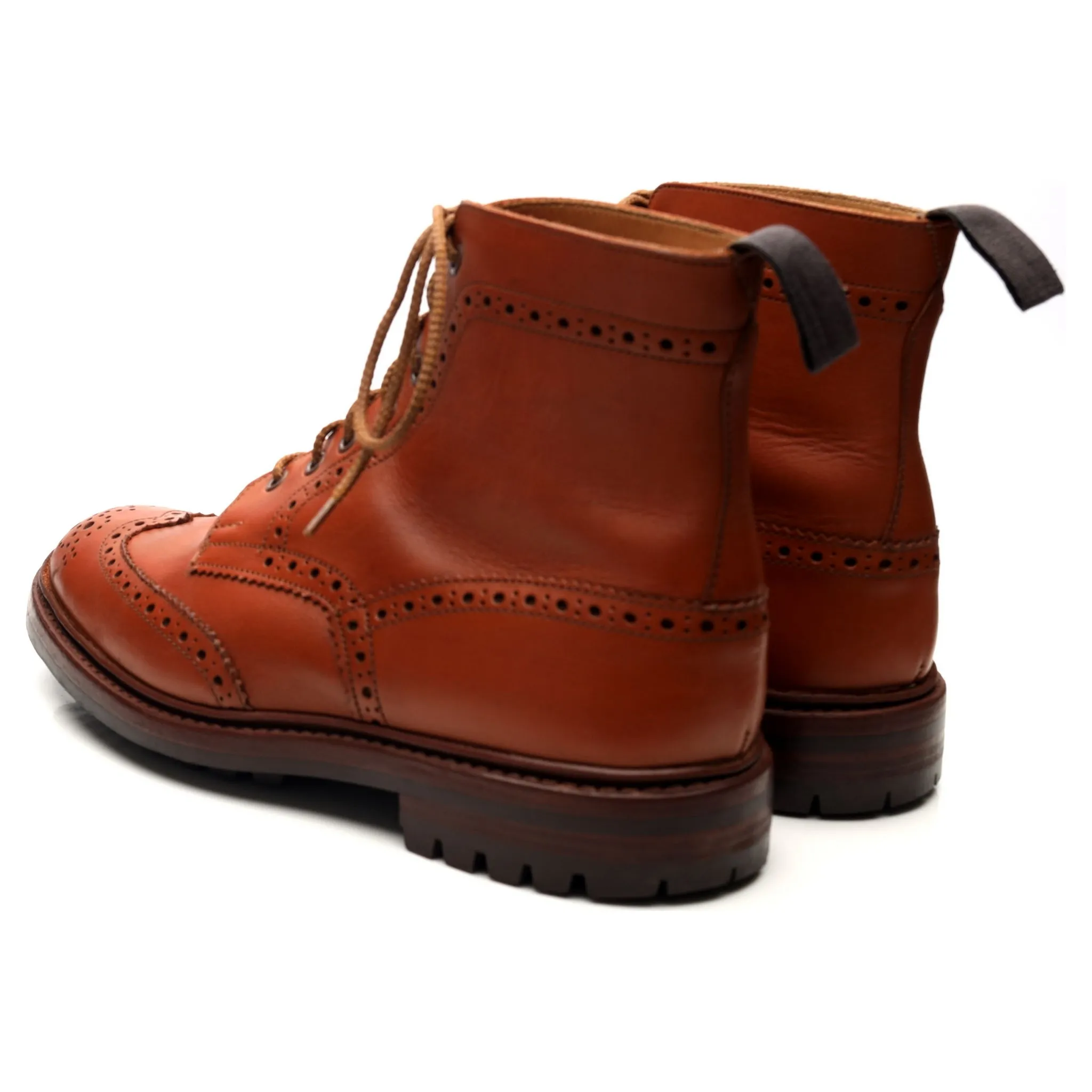 'Malton' Tan Brown Leather Boots UK 9