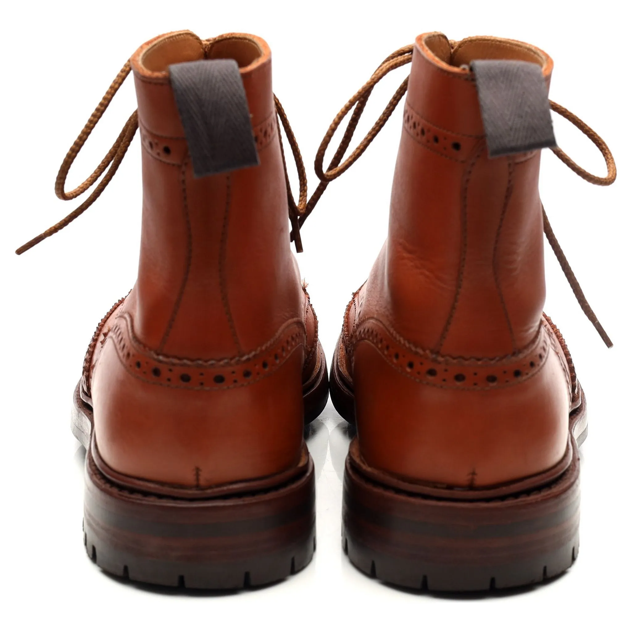 'Malton' Tan Brown Leather Boots UK 9