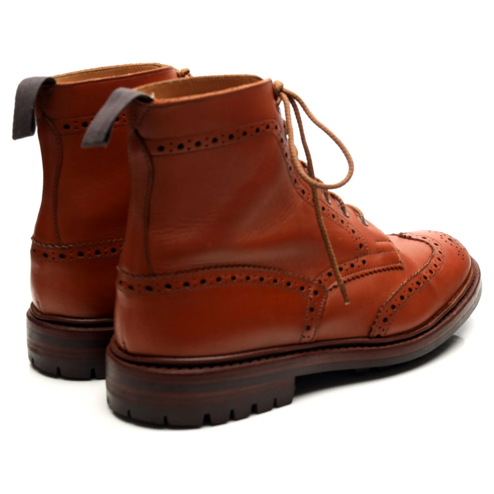 'Malton' Tan Brown Leather Boots UK 9