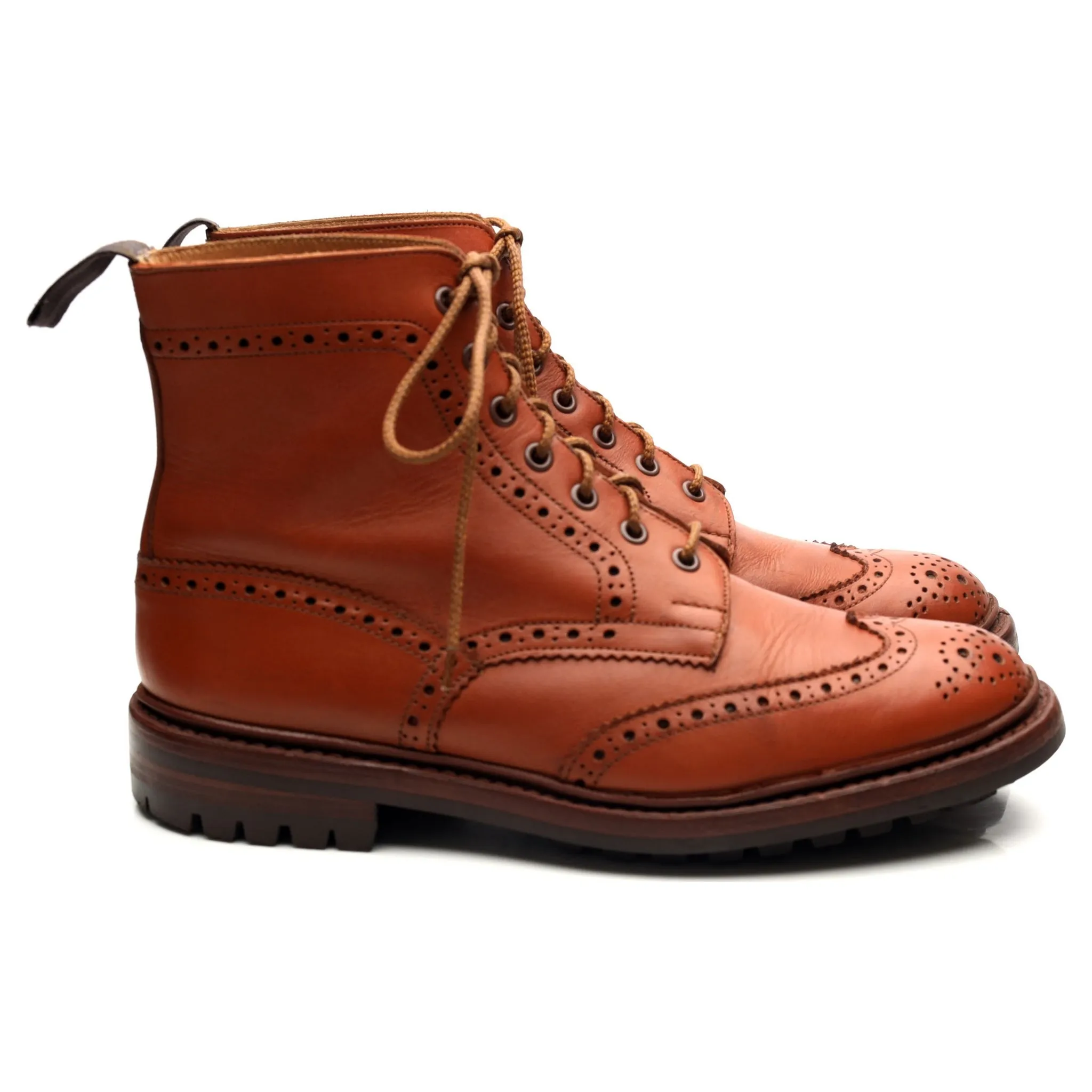 'Malton' Tan Brown Leather Boots UK 9