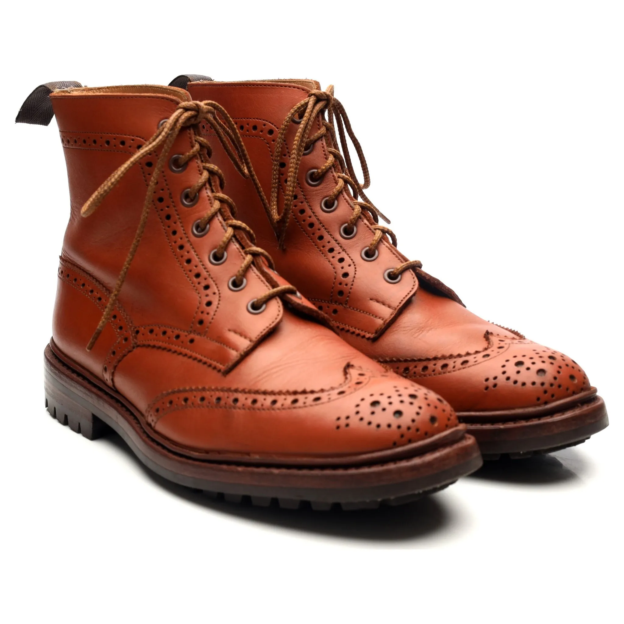 'Malton' Tan Brown Leather Boots UK 9