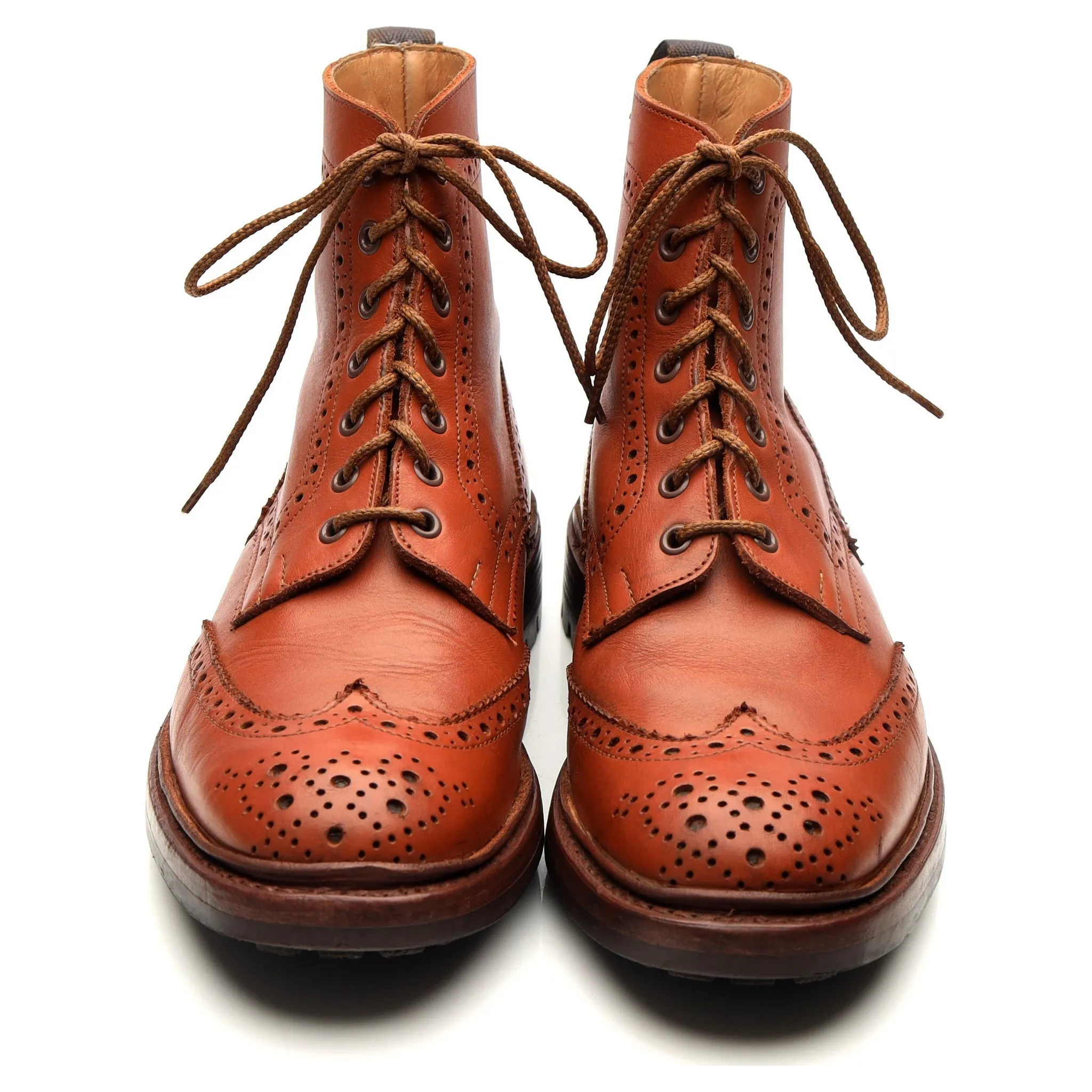 'Malton' Tan Brown Leather Boots UK 9