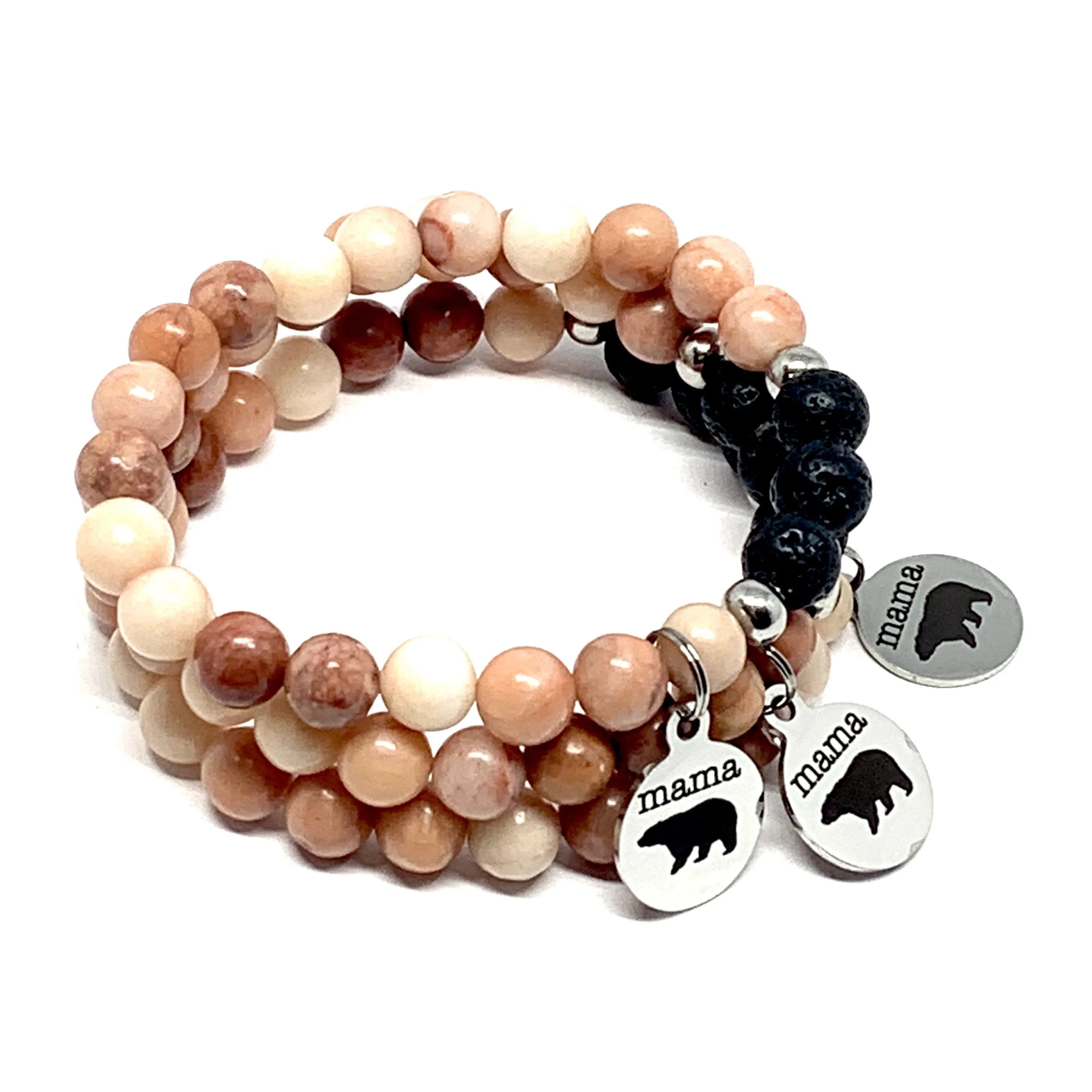 Mama Bear Bracelet - Mala Bracelet designed for moms