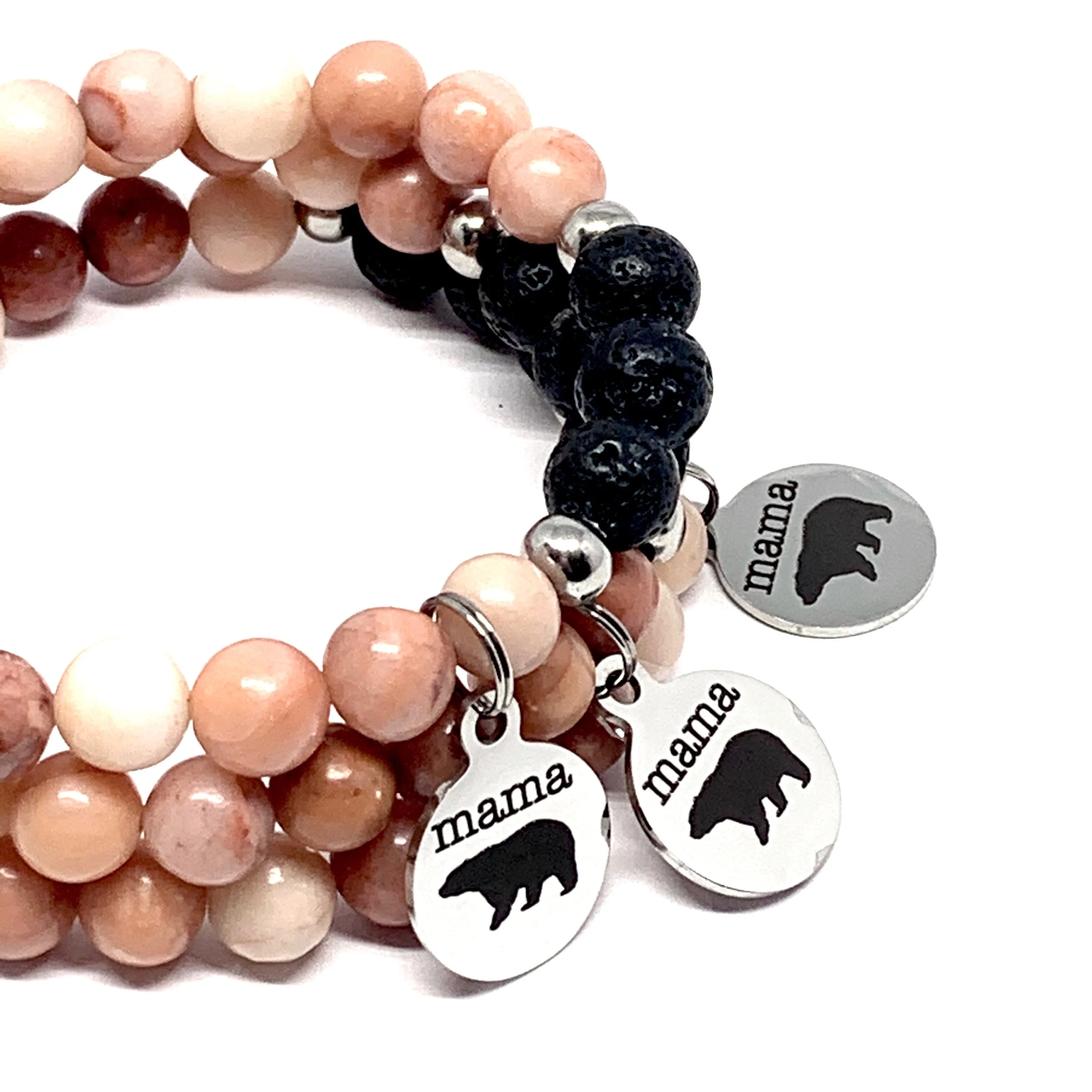 Mama Bear Bracelet - Mala Bracelet designed for moms