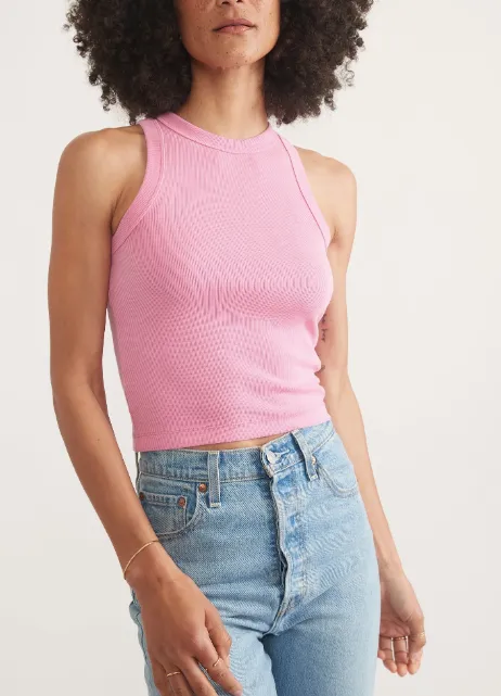 Marine Layer Lexi high neck crop tank for sale