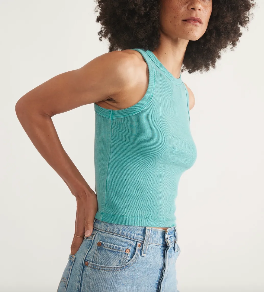 Marine Layer Lexi high neck crop tank for sale