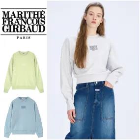 Marithe Francois Girbaud unisex long sleeves cotton logo - street style