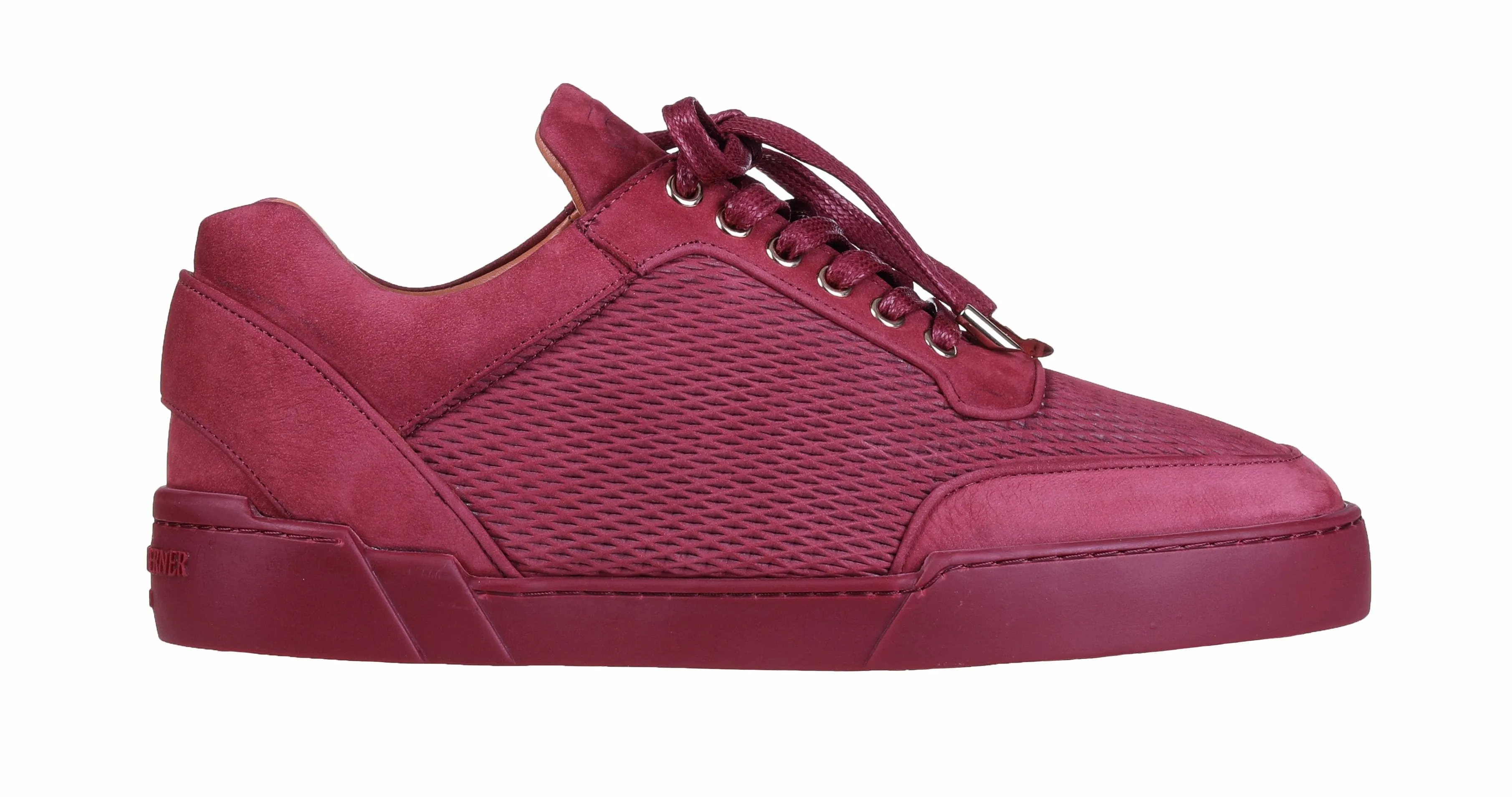 maroon low-top shoes