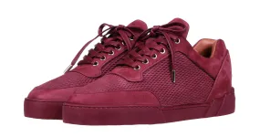 maroon low-top shoes